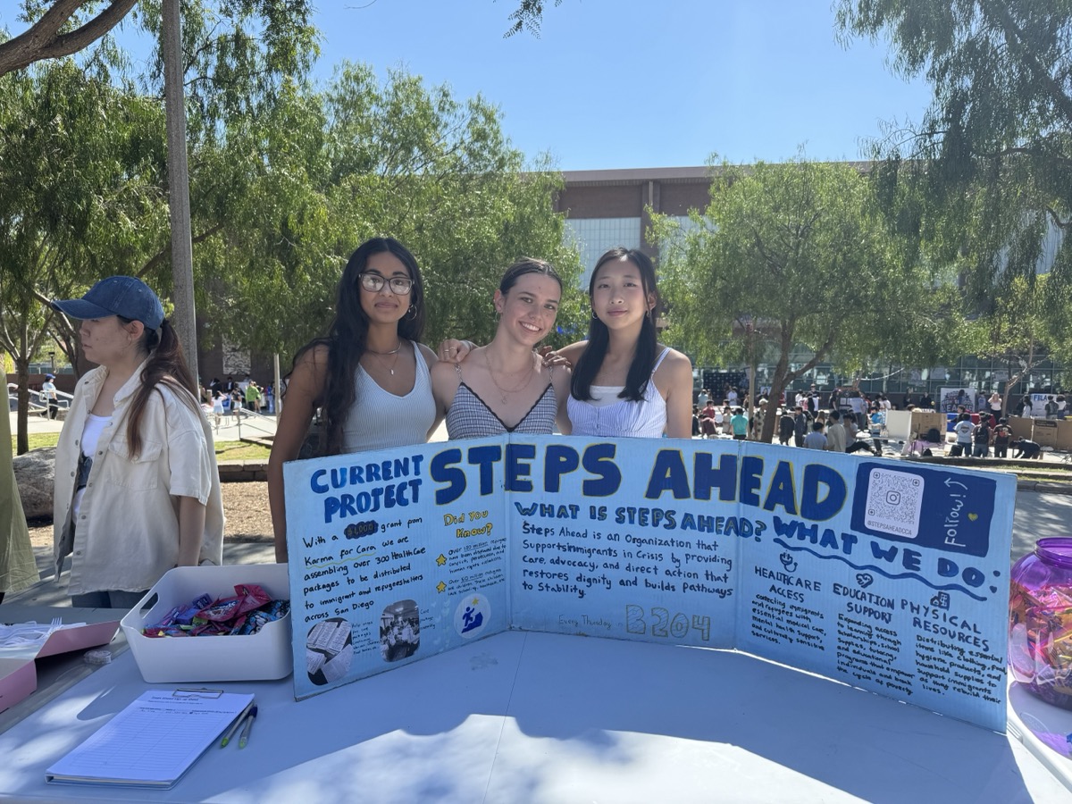 Steps Ahead volunteers assembling supply kits
